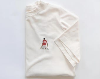Thierry Henry Embroidered T-Shirt | Iconic Knee Slide Celebration | Arsenal Legend | Multiple Colors Available
