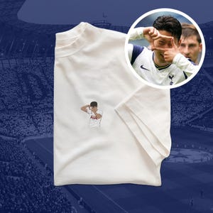 Heung-min Son Embroidered T-Shirt | Camera Celebration | Spurs Legend | Multiple Colors Available