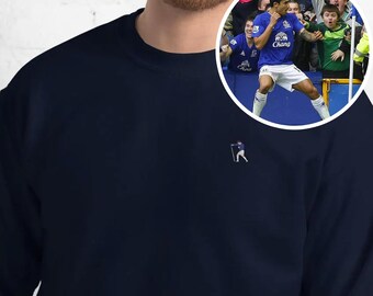 Tim Cahill Everton FC Sweatshirt: Corner Flag Celebration Embroidery