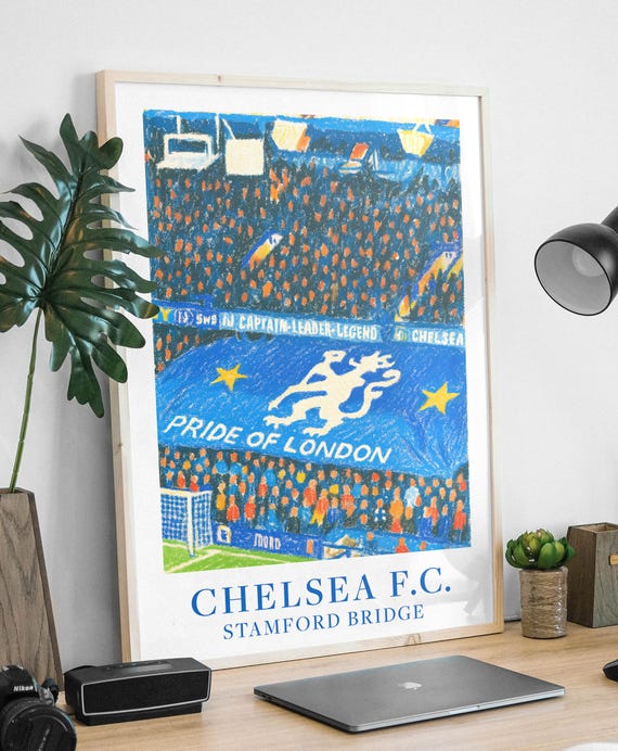 Chelsea FC Stadium Print: Stamford Bridge, Pride of London Wall Art. Perfect Blues Gifts, Chelsea Gallery Décor