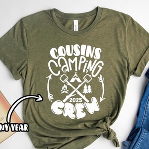 Cousin Crew Camping Shirt, Family Camping Shirt, Camp Lover Shirt, Adventure Shirt,Cute Hiking Shirt, Wanderlust Travel, Mountain Shirt 2025