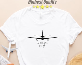 Airplane Mode Tshirt, Travel Mode Shirt, Travel Shirt, Adventurer Gift, Airplane Shirt, Pilot T-Shirt, Aviation Tee, Vacation Mode On