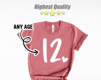 12th Birthday Shirt, 12th Birthday, 12th Birthday Gift, 12th Birthday Gift For Girl, TENTH,  12th Birthday Shirt, Birthday Girl Shirt, YOUTH