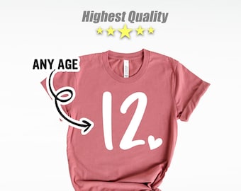 12th Birthday Shirt, 12th Birthday, 12th Birthday Gift, 12th Birthday Gift For Girl, TENTH,  12th Birthday Shirt, Birthday Girl Shirt, YOUTH