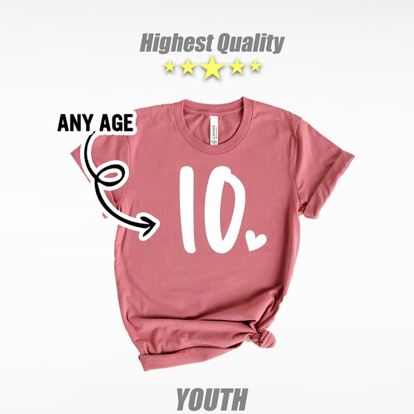 10th Birthday Shirt, 10th Birthday, 10th Birthday Gift, 10th Birthday Gift For Girl, TENTH,  10th Birthday Shirt, Birthday Girl Shirt, YOUTH