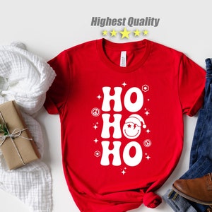HO HO HO Christmas Shirt, Christmas Tshirt, Christmas Family Shirt,Santa Hat Shirt,Christmas Gift,Holiday Gift,Sweatshirt,Gift for Christmas