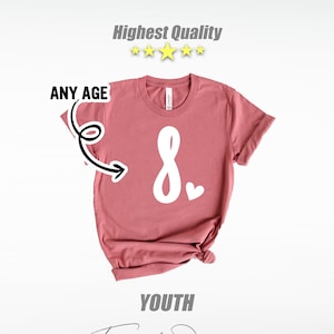 8th Birthday Shirt, 8th Birthday, 8th Birthday Gift, 8th Birthday Gift For Girl, EIGHTH,  8th Birthday Shirt, Birthday Girl Shirt, YOUTH