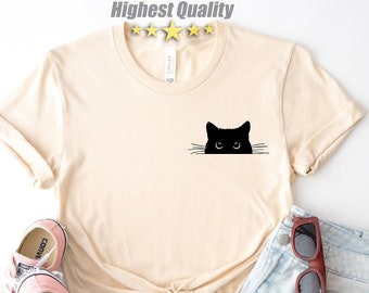 Black Cat T-Shirt, Black Cat Gifts, Cat Mom, Cat T Shirt, Cute Kitty, Cat Halloween Shirt, Pet Shirt, Cat Shirt For Women, Cat Shirt Women