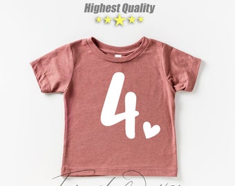 4th Birthday Shirt, 4th Birthday Outfit Girl, 4th Birthday Boy, 4th Birthday Gift, 4th Birthday Gift For Girl, Birthday Girl Shirt, TODDLER