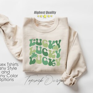 Retro St Patty&#39;s Day Sweatshirt TShirt, Lucky Babe Shirt, Vintage St Patrick&#39;s Day Shirt, Day Drinking Shirt, Retro Shirt, Lucky Shirt, Gift