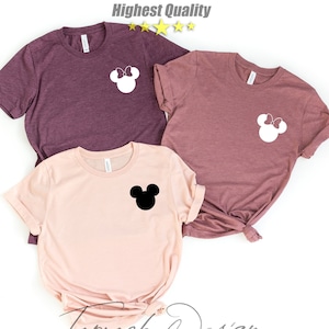 Disney Pocket Mickey Head Shirt, Mickey Ear Shirt, Disneyworld Shirts, Disney Mickey Shirt, Disney Trip Shirt, Disneyland,Minnie Shirt,Match