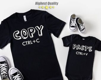 Camisas a juego, camisa del Día del Padre, camisas a juego de papá y bebé, atuendo de papá y yo, camisa de copiar y pegar, regalo del Día del Padre, nuestro primer Día del Padre