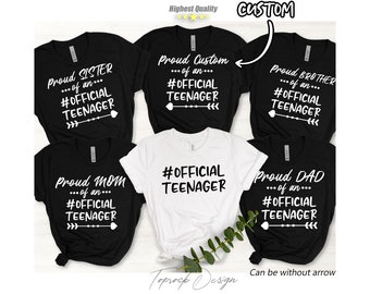 Proud Mom of Official Teenager, Proud DAD, Proud Mom,Official Teenager Shirt, Mom of Teenager, Gift For Teenager Mom, Dad of Teenager, Proud