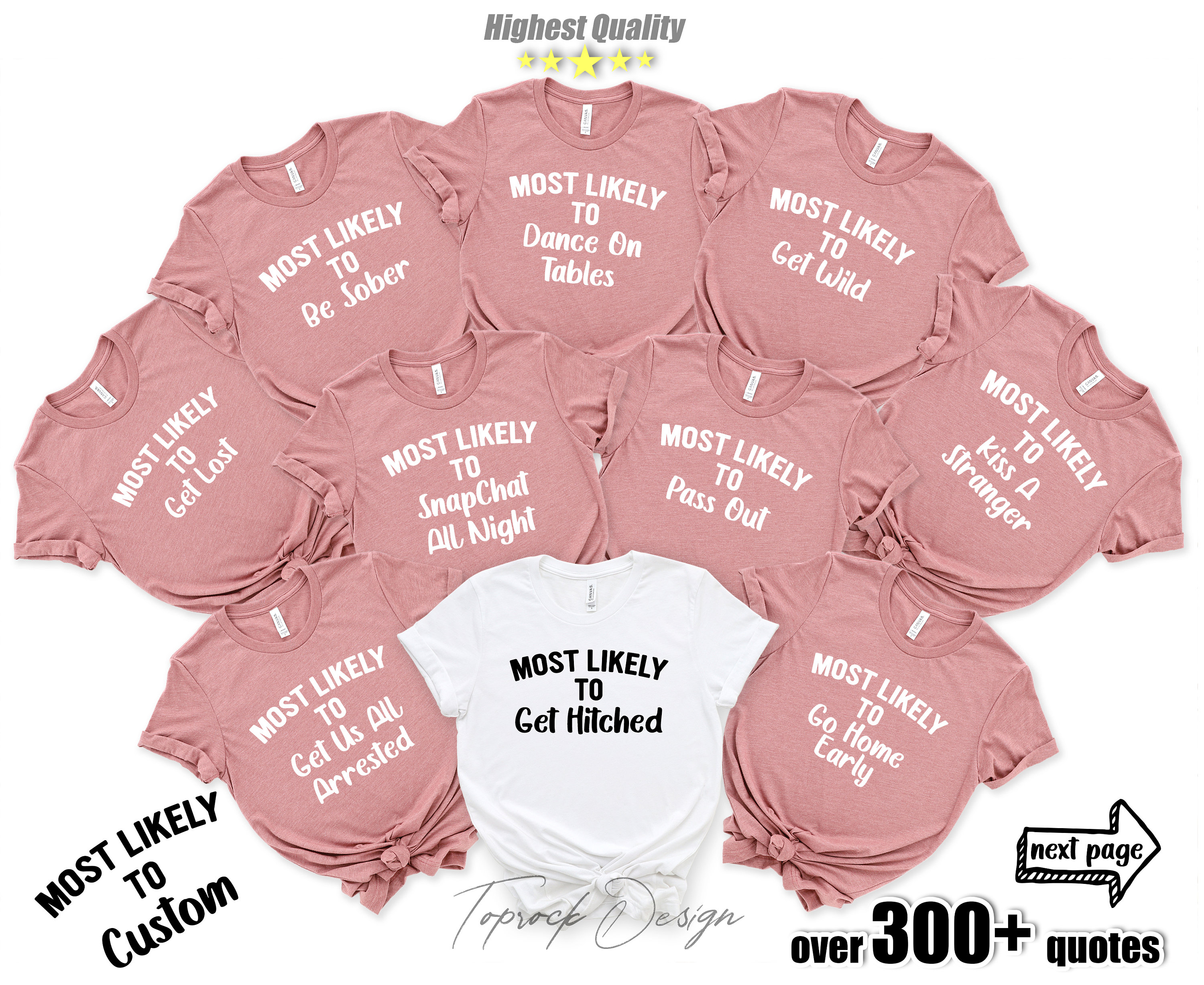Bachelorette Party Shirts, Most Likely To Shirt, Bridal Party Shirt, Wine Bachelorette Shirts,Funny Most Likely To Bachelorette Tshirts,Gift