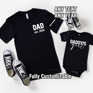 Dad And Daughter Matching, Daddy&#39;s Girl Shirt, Baby Girl, Father And Daughter Shirts,Dad And Me Tees,Father&#39;s Day Matching Shirts,Dad And Me