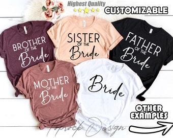 Camisa personalizada de despedida de soltera, camisa de novio, camisa de familia de boda, equipo de "I Do", dama de honor, dama de honor, madre, padre, tía, hermana, hermano, matrona