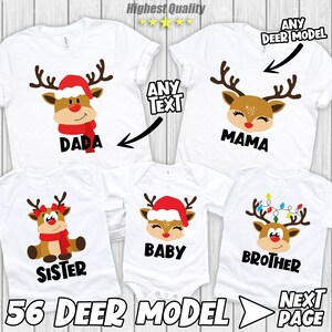 Custom Deer Family Chirstmas Shirt Sweatshirt, Funny Christmas Shirts,Family Matching Shirts,Christmas Deer Shirts,Gift For Family Christmas
