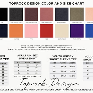 a color chart for a t - shirt with different colors