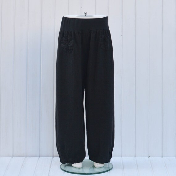 Ladies Linen Pants Quirky Boho Festival UK 16 18 20 22 24 26 28 30 32 9470 Womens Plus size trousers tulip harem pants Lagenlook