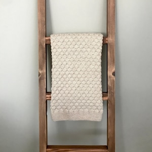 Hand Knitted Alpaca Wool Baby Blanket: Newborn Swaddle Gift