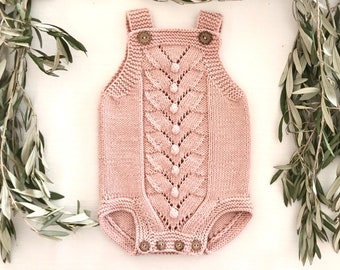 Organic Cotton Knit Baby Romper-Organic Baby Onesies-Baby Girl Romper-Baby Bodysuit-Newborn Hospital Coming Home Outfit-Organic Baby Clothes