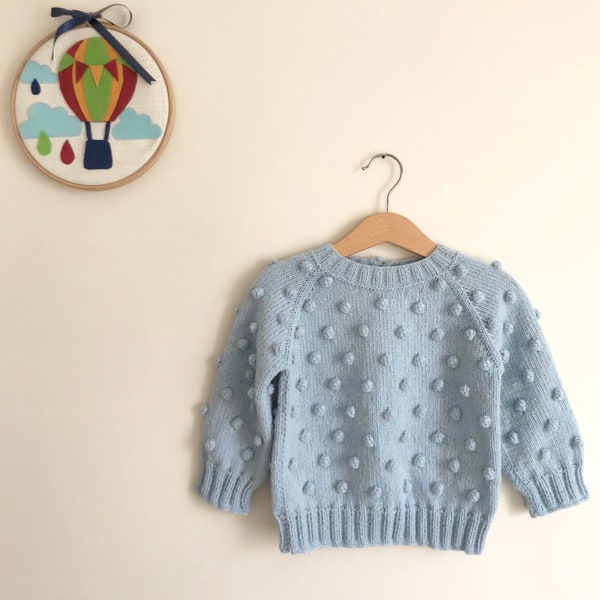 Knit Kids Sweater | Knitted Baby Sweater | Popcorn Sweater | Knit Child Sweater | Toddler Sweater | Merino Knit Sweater | Kids Wool Sweater