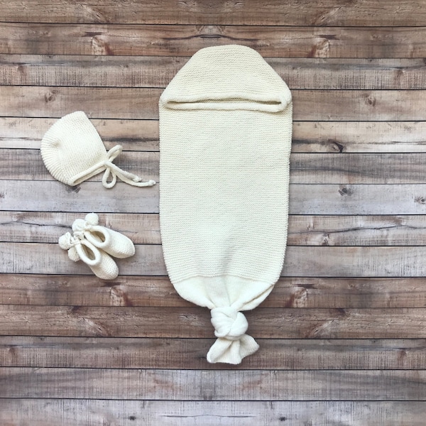 Knitted Baby Cocoon Etsy