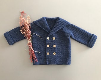 Baby Boy Cardigan | Pull Knit Baby Boy | Tout-petit Cardigan | Tricoter des enfants Cardigan | Vêtements de bébé garçon | Tricoter la tenue de bébé garçon | Cadeau Baby Boy