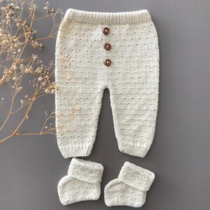 Newborn Baby Coming Home Outfit Newborn Hospital Outfit Organic Cotton Coming Home Outfit Organic Baby Girl Clothes Knit Baby Clothes zdjęcie 6