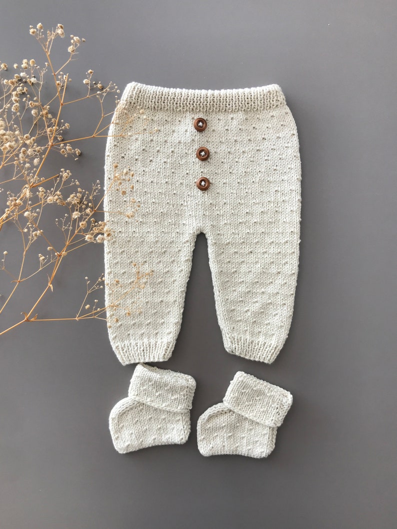 Newborn Baby Coming Home Outfit Newborn Hospital Outfit Organic Cotton Coming Home Outfit Organic Baby Girl Clothes Knit Baby Clothes zdjęcie 6