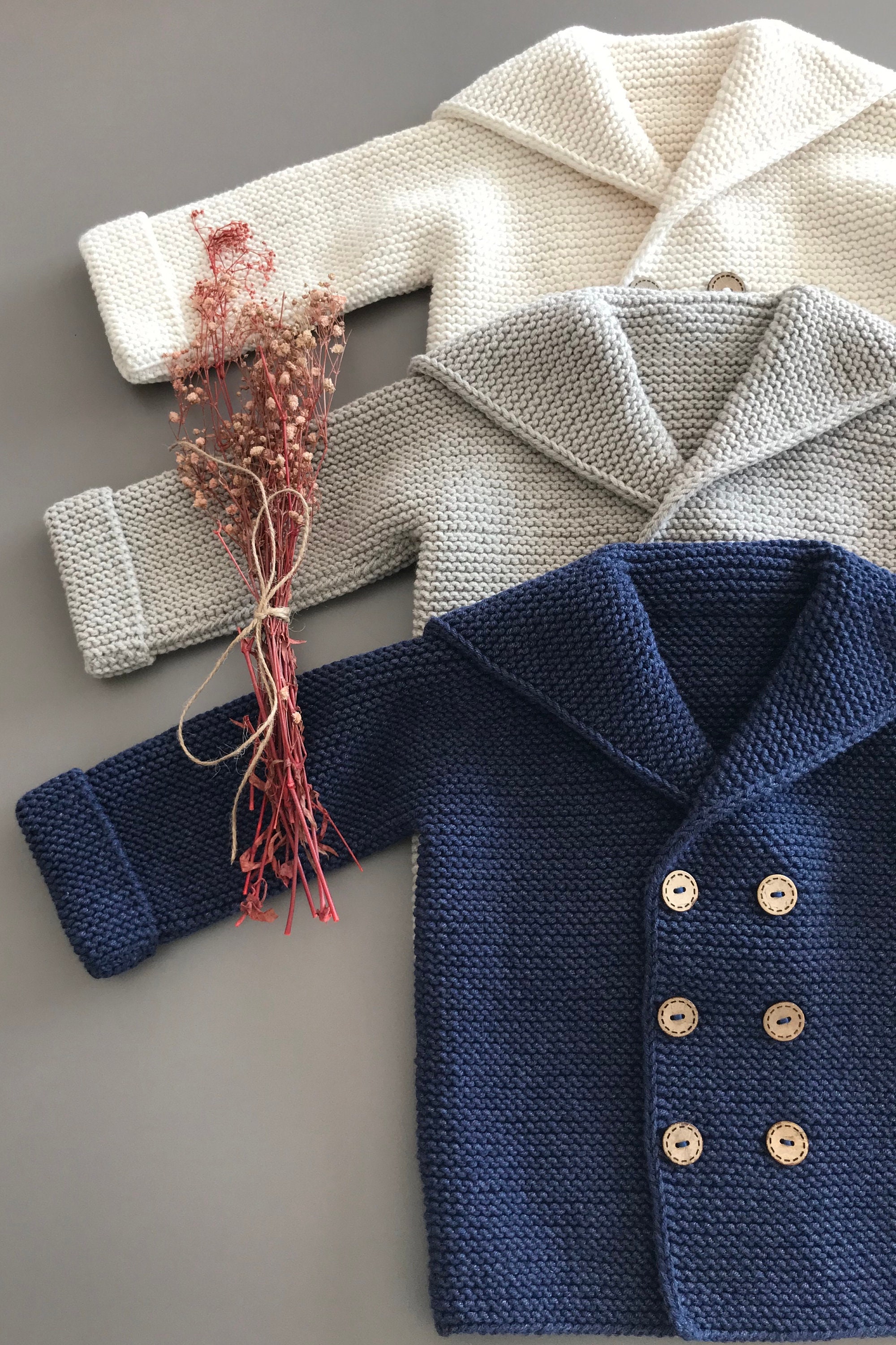 Knitted Baby Boy Cardigan in Organic CottonKnit Toddler Boy Etsy