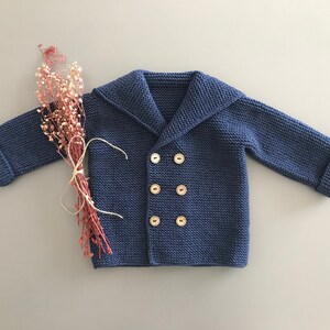 Baby Boy Cardigan Knit Baby Boy Sweater Toddler Cardigan Knit Kids Cardigan Baby Boy Clothes Knit Baby Boy Outfit Baby Boy Gift image 6