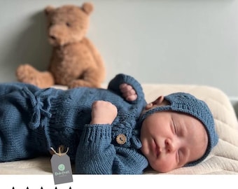 Newborn Boy Coming Home Outfit | Baby Boy Gift | Baby Boy Coming Home Outfit | Newborn Boy Hospital Outfit | Knitted Newborn Boy Clothes