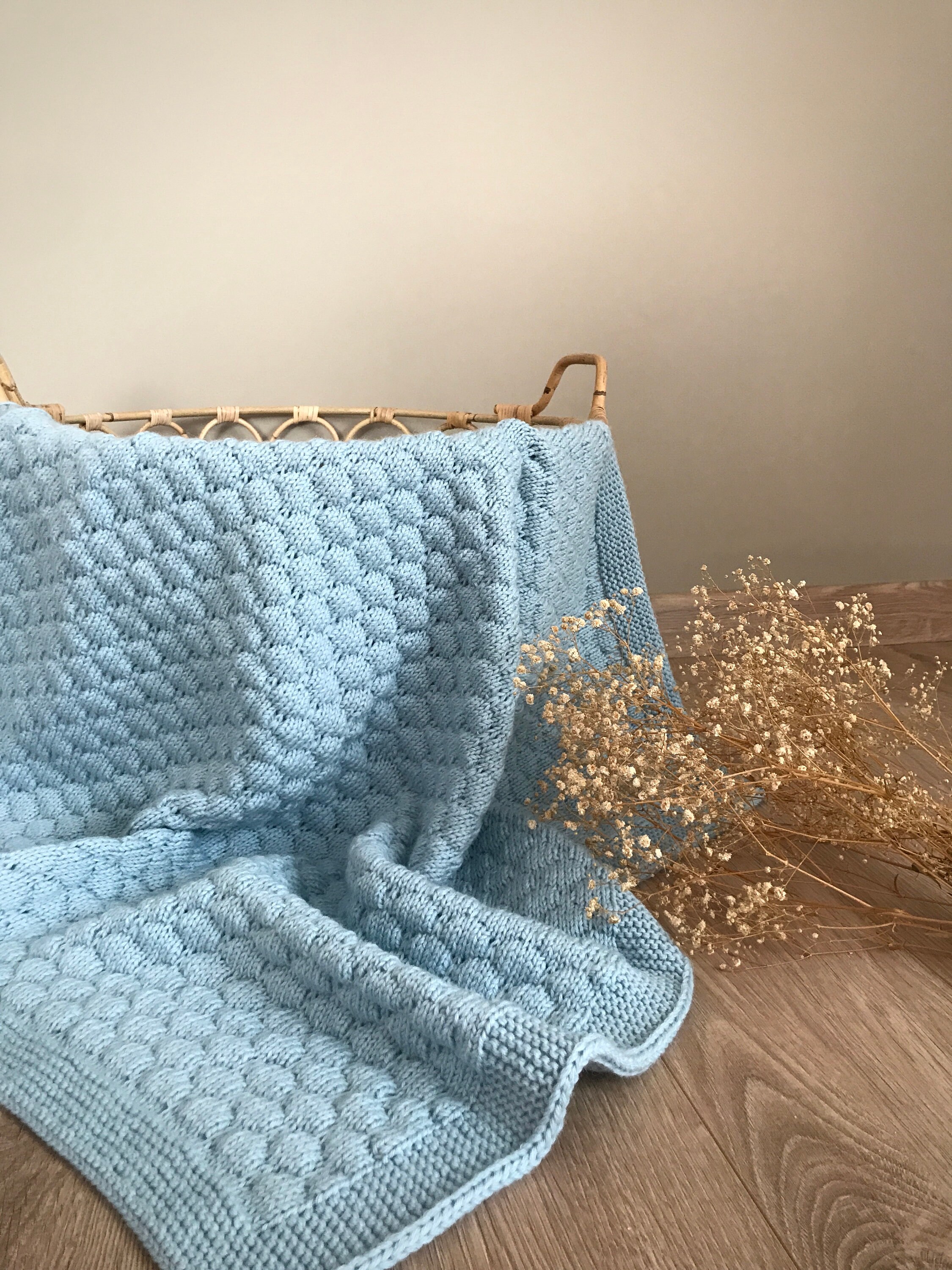 Knit Baby Blanket Handmade Baby Blanket Newborn Gift Etsy