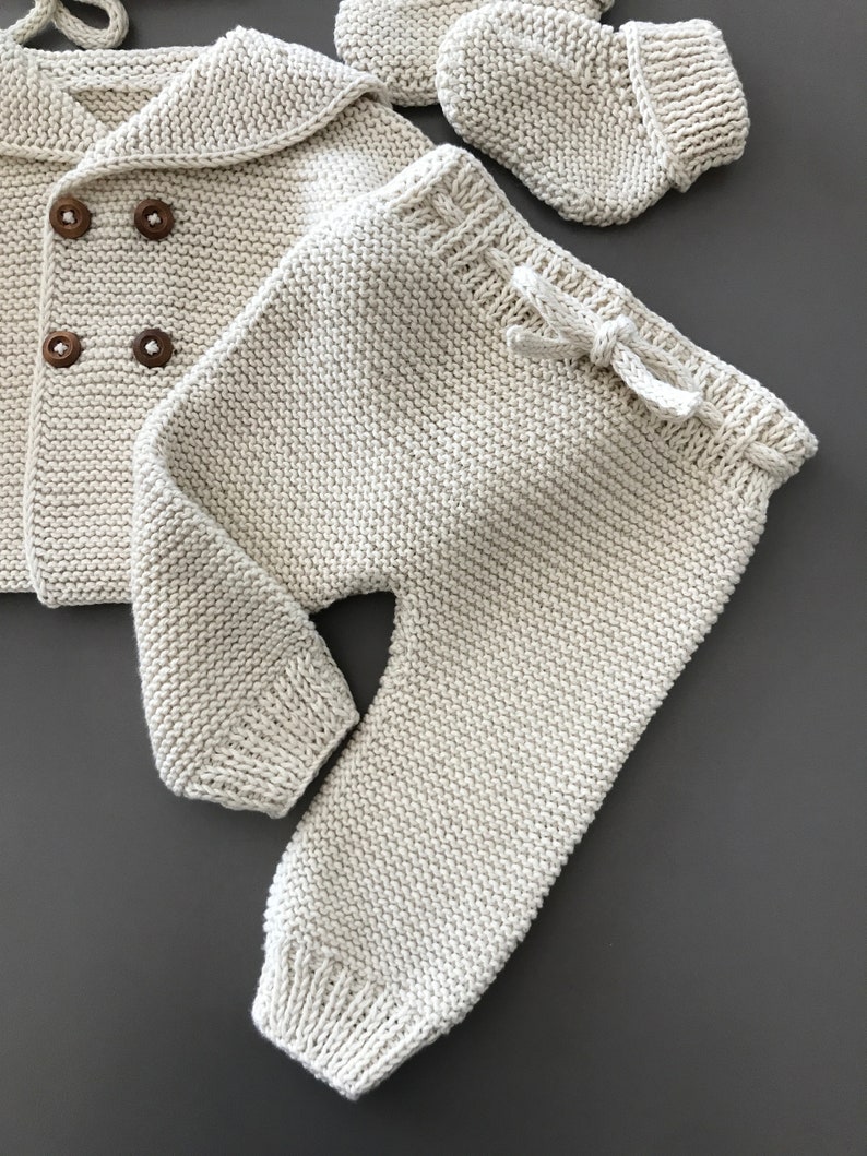 Newborn Boy Coming Home Outfit Baby Boy Coming Home Outfit Newborn Boy Hospital Outfit Newborn Boy Clothes Knitted Baby Boy Clothes zdjęcie 5