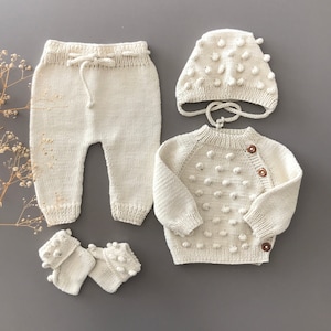 Newborn Baby Coming Home Outfit | Baby Boy Coming Home Outfit | Newborn Girl Coming Home Outfit | Knit Baby Clothes | Knit Newborn Outfit