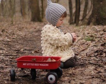 Knit Cardigan Baby | Popcorn Cardigan | Toddler Cardigan | Knit Kids Sweater | Knit Sweater Baby | Hand Knit Sweater | Kids Wool Sweater