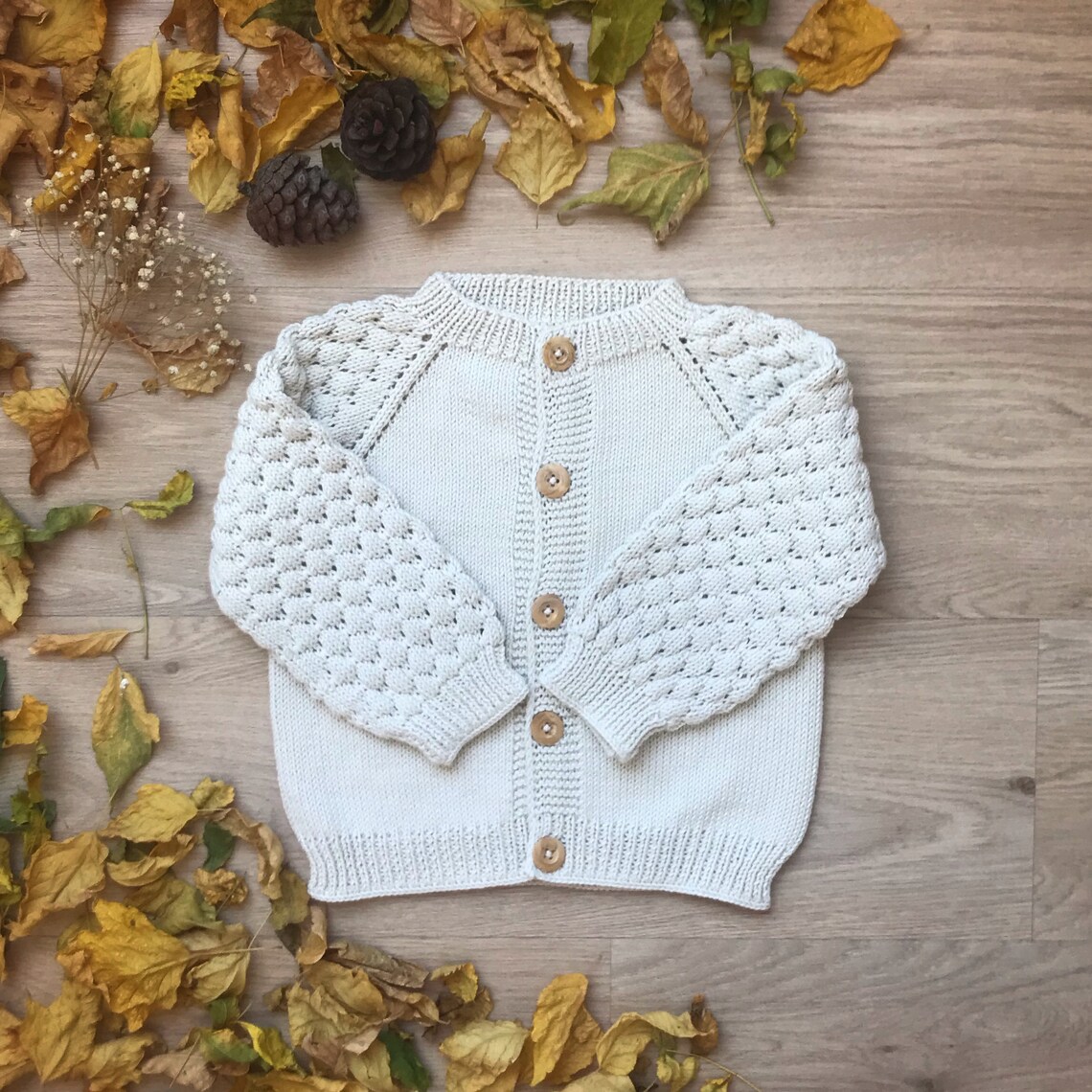 Knitted Organic Cotton Bubble Sweater for Babies Toddlers Etsy