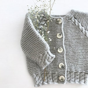Knit Baby Cardigan | Hand Knit Baby Sweater | Baby Merino Wool Cardigan | Kids Wool Cardigan | Toddler Wool Cardigan | Kids Wool Sweater