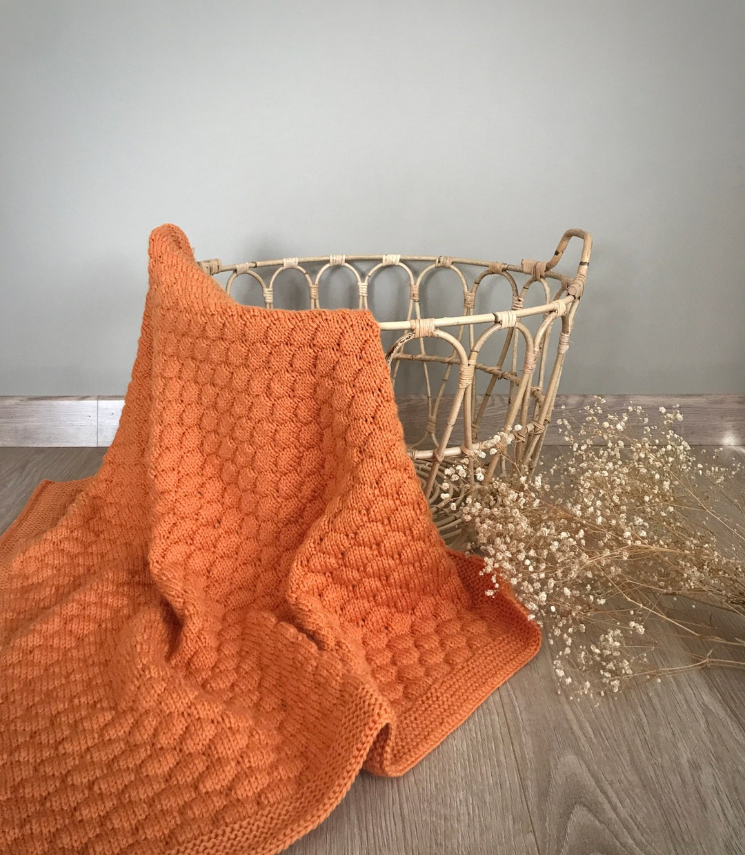 Knit Baby Blanket Handmade Baby Blanket Newborn Gift Newborn Baby