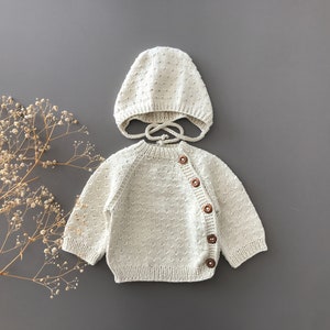 Newborn Baby Coming Home Outfit Newborn Hospital Outfit Organic Cotton Coming Home Outfit Organic Baby Girl Clothes Knit Baby Clothes zdjęcie 5