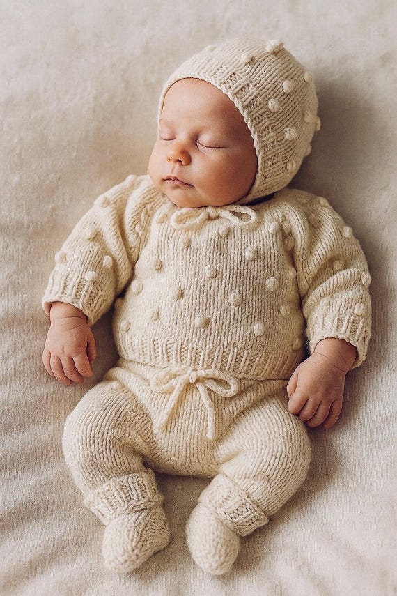 infant winter dress Newborn Small Baby Fashion Dress For Small Baby Boy Winter Dresses For Little Boys M7992D Color:Tan Multi Special Free Suit and Crochet this infant romper girl