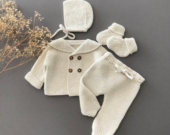 Newborn Boy Coming Home Outfit | Baby Boy Coming Home Outfit | Newborn Boy Hospital Outfit | Newborn Boy Clothes | Knitted Baby Boy Clothes