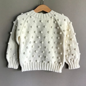 Knit Kids Sweater | Knitted Baby Sweater | Popcorn Sweater | Knit Child Sweater | Toddler Sweater | Merino Knit Sweater | Kids Wool Sweater