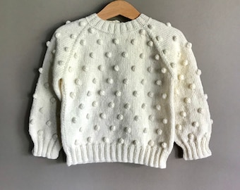 Strick-Kinderpullover | Strickpullover | Popcorn Pullover | Strickpullover | Kleinkind Pullover | Merino Strickpullover | Kinder Wollpullover