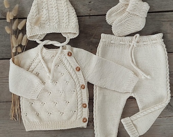 Newborn Baby Coming Home Outfit | Knit Newborn Outfit | Newborn Boy Coming Home Outfit | Newborn Girl Coming Home Outfit | Knit Baby Clothes