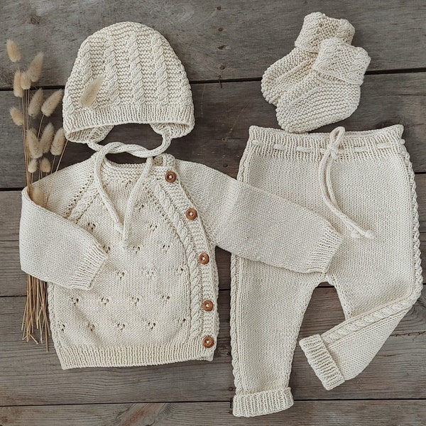 Newborn Baby Coming Home Outfit | Knit Newborn Outfit | Newborn Boy Coming Home Outfit | Newborn Girl Coming Home Outfit | Knit Baby Clothes