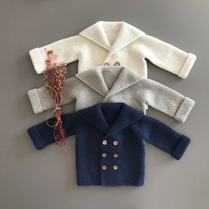 Baby Boy Cardigan Knit Baby Boy Sweater Toddler Cardigan Knit Kids Cardigan Baby Boy Clothes Knit Baby Boy Outfit Baby Boy Gift image 8