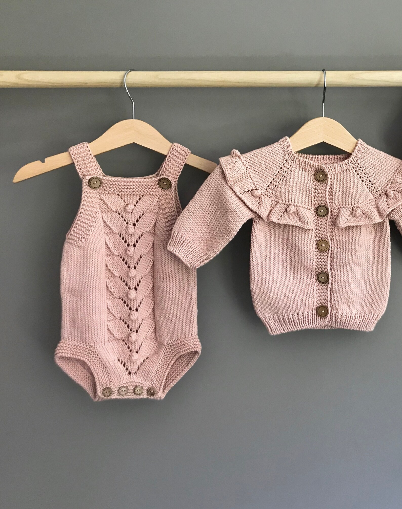 Knitted Baby Girl Romper Cotton Newborn Baby Etsy