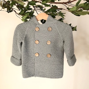 Knit Kids Cardigan with Hood | Knit Baby Boy Cardigan | Toddler Winter Cardigan | Hooded Winter Cardigan Kids | Gender Neutral Kids Clothes